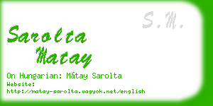 sarolta matay business card